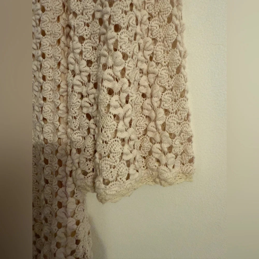 FREE PEOPLE  Ivory Gypsy Lace Bodycon Dress SIZE: SMALL - Picture 6 of 12